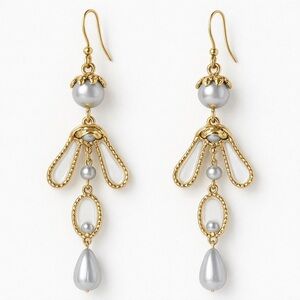 ⚜️ Elegance Gold and Silver Dangle Earrings